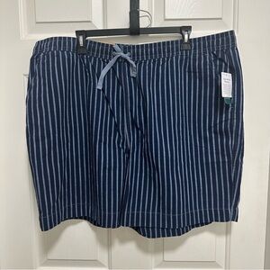 L.L. Bean Blue Stripe Cotton Favorite Fit Women's Shorts Size 20W